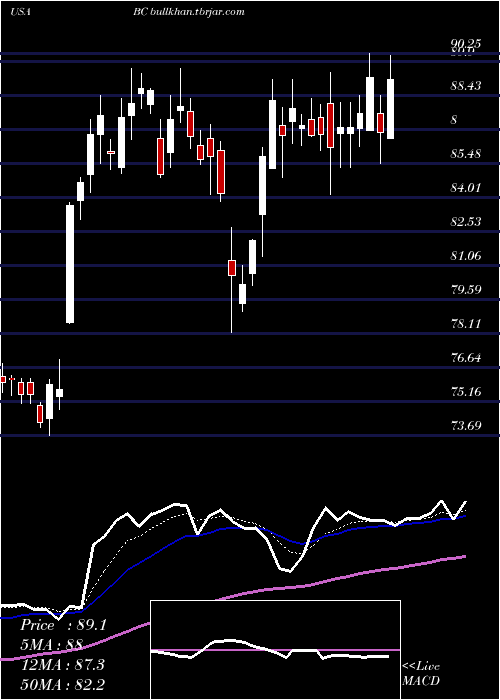  Daily chart BrunswickCorporation