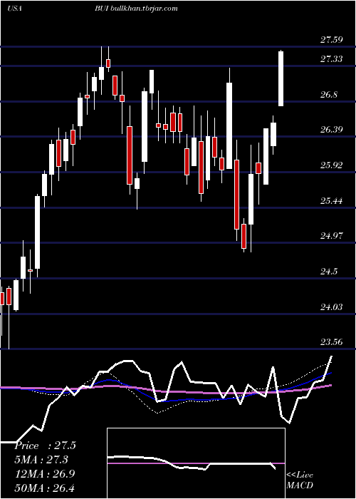  weekly chart BlackrockUtility