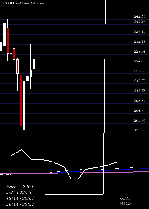 monthly chart WasteManagement